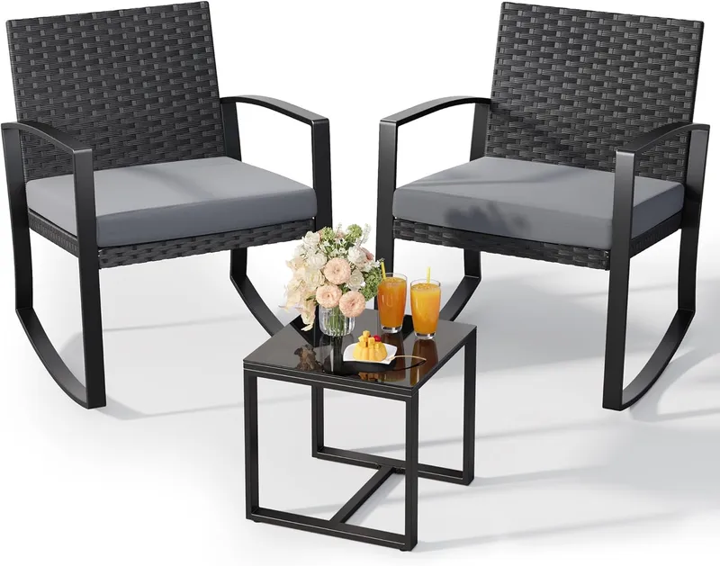 Qsun 3 Pieces Outdoor Patio Furniture Set