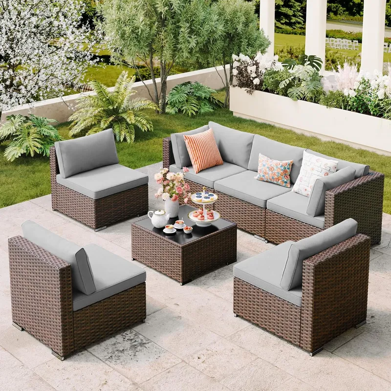 Qsun 7 Pieces Outdoor Patio Furniture Set